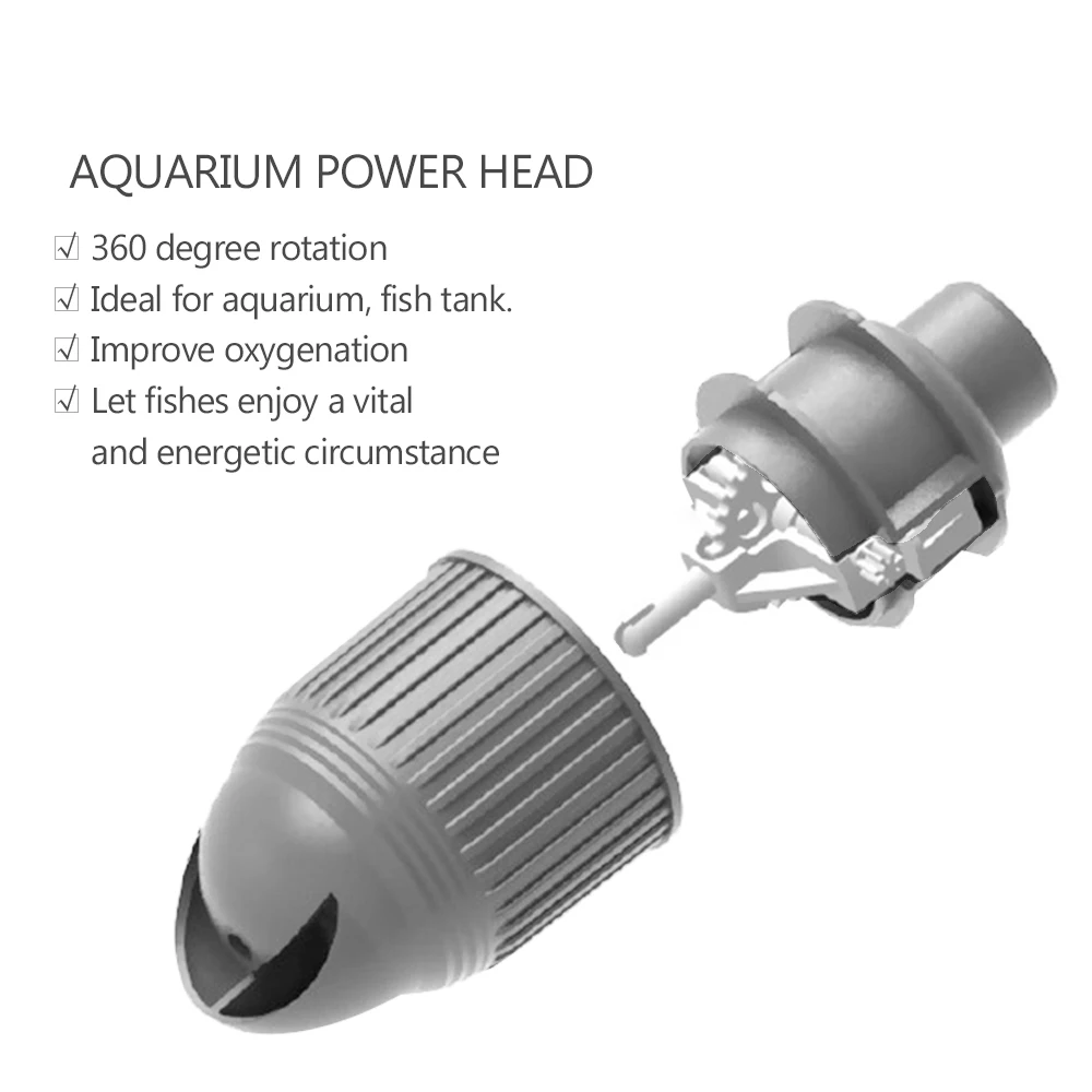 Powerhead Circulation Pump - 360° Rotating Aquarium Power Head, Fish