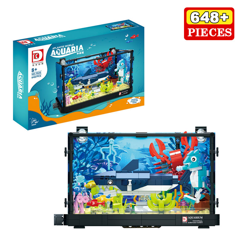 648PCS Shark Ecosystem Tank Bu - Aquarium Fish Lego ulasan dan harga