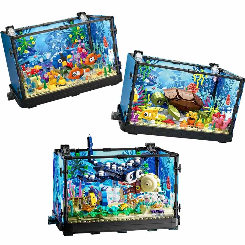 Fish Tank Building Block Set w - Aquarium Fish Lego ulasan dan harga