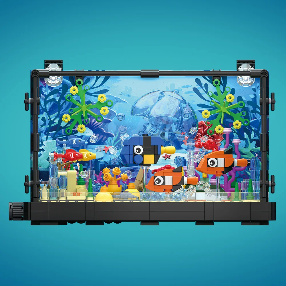 Fish Tank Building Block Set w - Aquarium Fish Lego ulasan dan harga