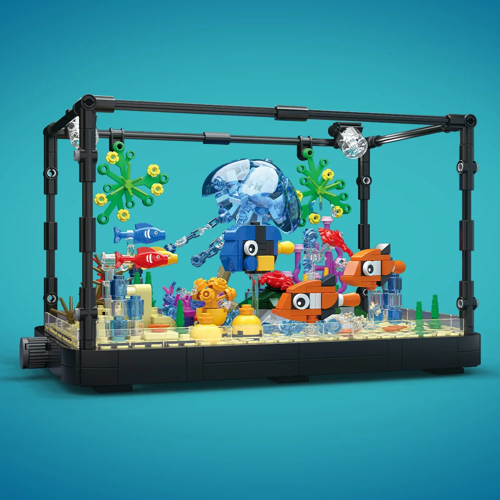 Fish Tank Building Block Set w - Aquarium Fish Lego ulasan dan harga
