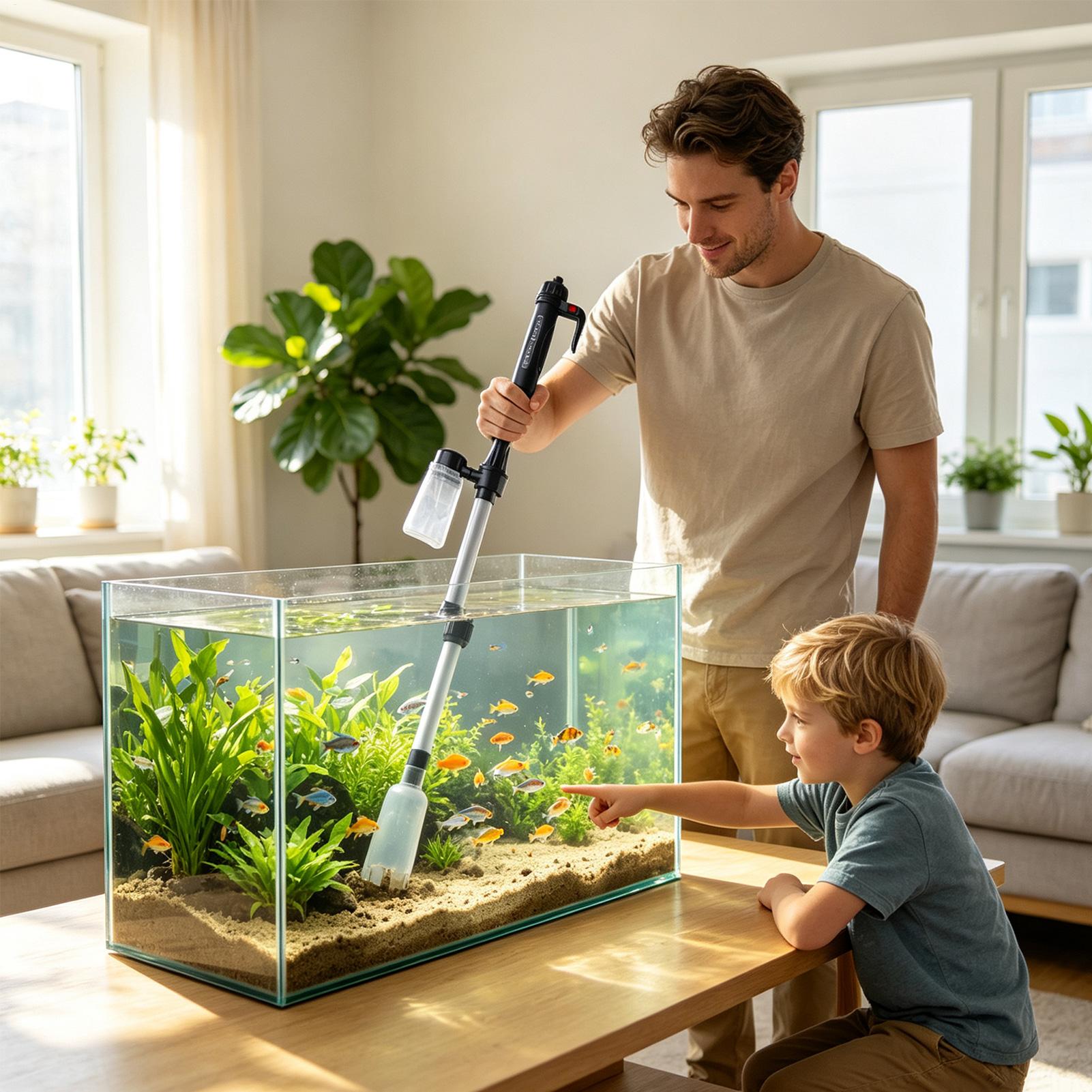 3 in 1 Aquarium Vacuum Gravel  - Aquarium Fish Electric ulasan dan harga