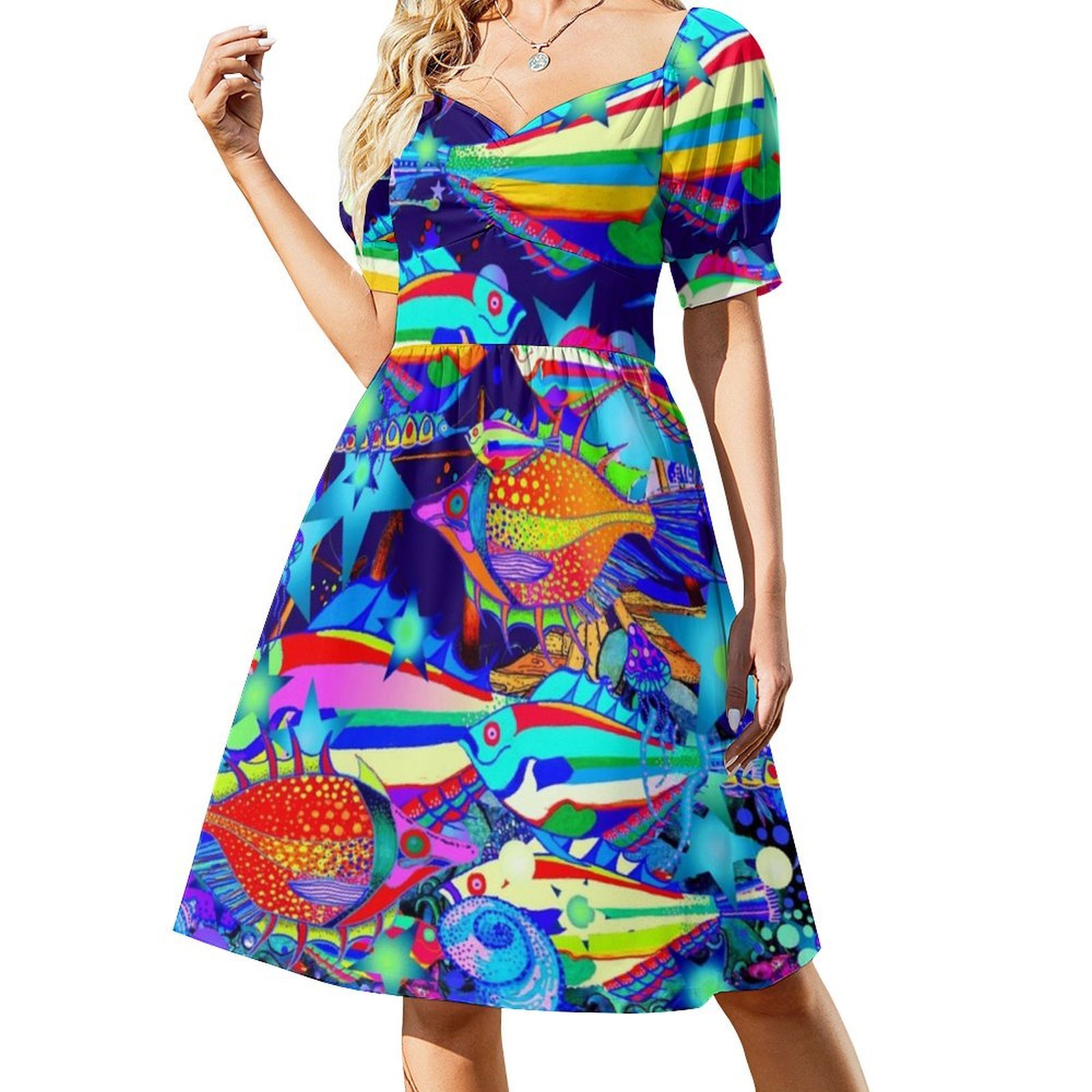 Aquarium Rainbow Women's Stree - Aquarium Fish Rainbow ulasan dan harga