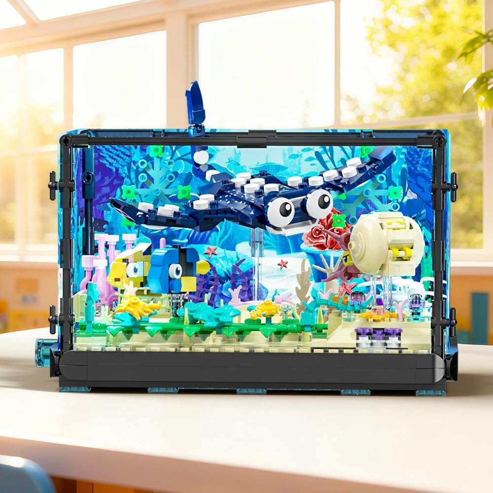 Fish Tank Building Set - Marin - Aquarium Fish Lego ulasan dan harga
