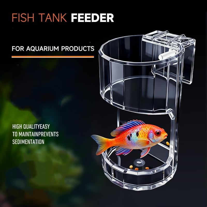 *1Pcs Transparent Acrylic Wall - Aquarium Fish Feeder Automatic ulasan dan harga
