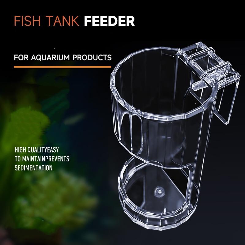 *1Pcs Transparent Acrylic Wall - Aquarium Fish Feeder Automatic ulasan dan harga