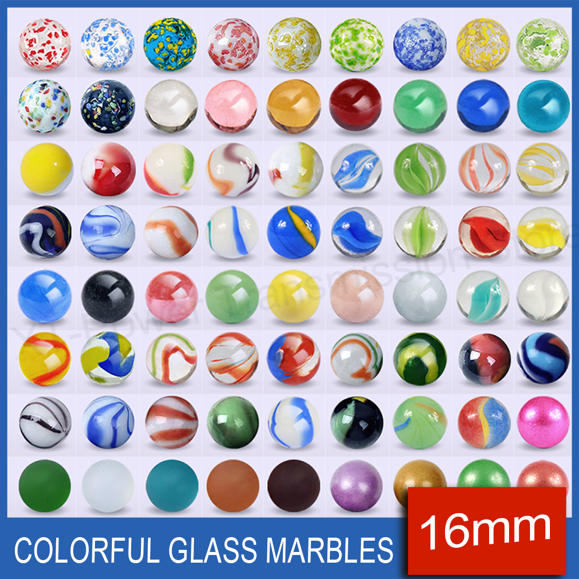 5-90PCS 16mm Colorful Glass Ma - Aquarium Fish Bowl ulasan dan harga