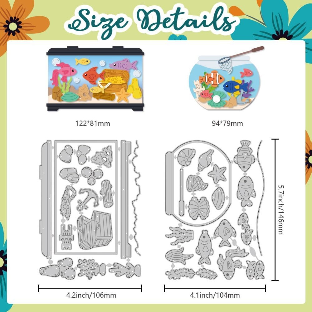 Fish Tank Die Cuts Carbon Stee - Aquarium Fish Bowl ulasan dan harga
