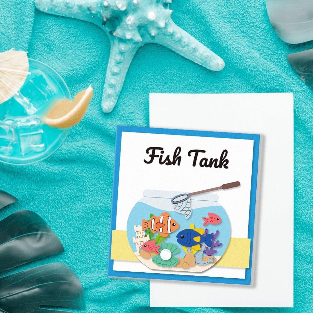 Fish Tank Die Cuts Carbon Stee - Aquarium Fish Bowl ulasan dan harga