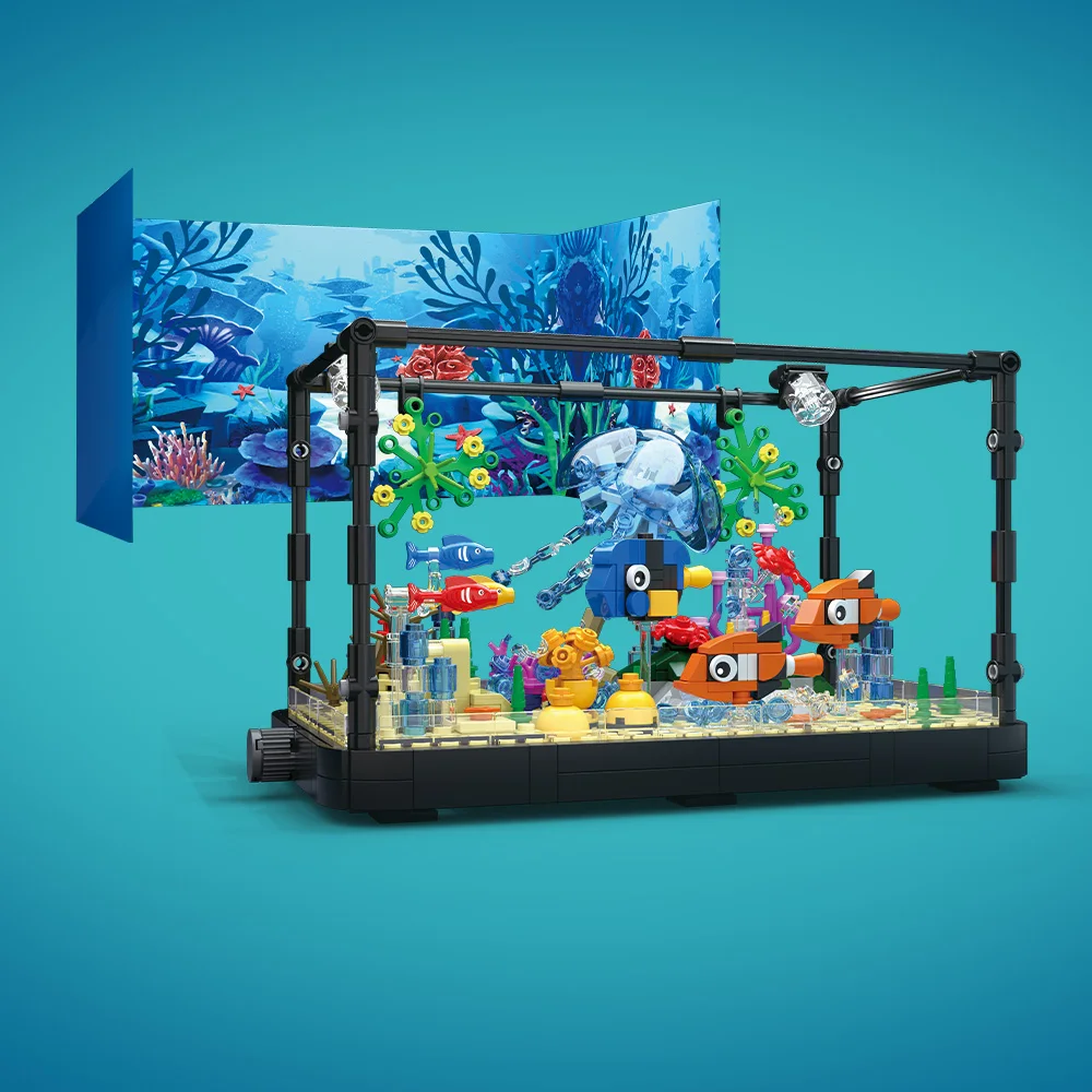 Fish Tank Building Block Set w - Aquarium Fish Lego ulasan dan harga