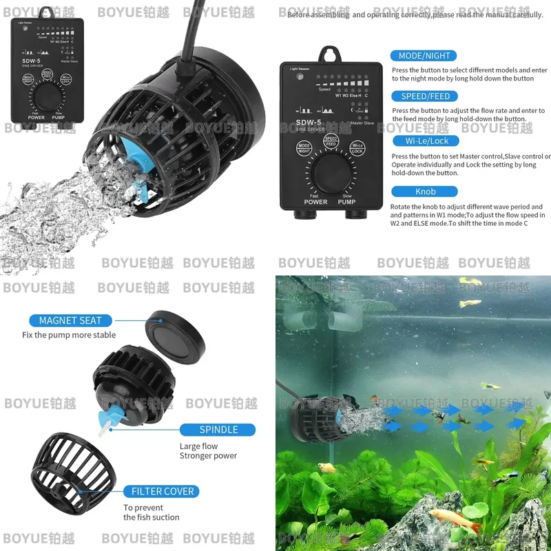 WiFi Aquarium Wave Maker Silen - Powerhead Circulation Pump ulasan dan harga
