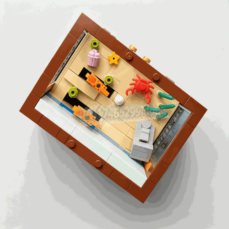 551 Pcs Animated Aquarium Buil - Aquarium Fish Lego ulasan dan harga
