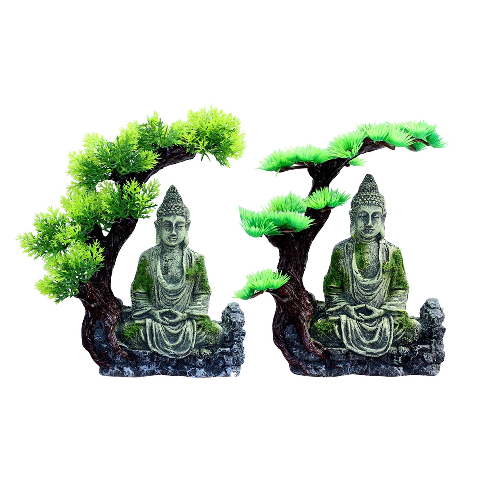 Buddha Statue Aquarium Decorat - Aquarium Fish Betta ulasan dan harga