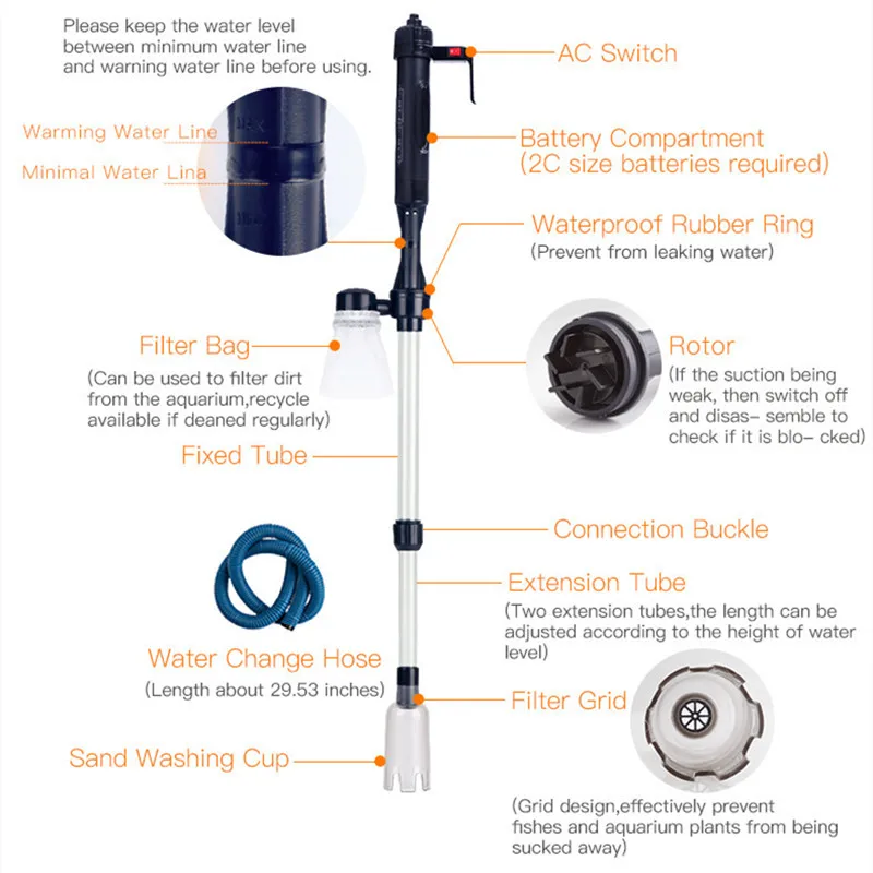 Electric Water Changer Vacuum  - Aquarium Fish Electric ulasan dan harga