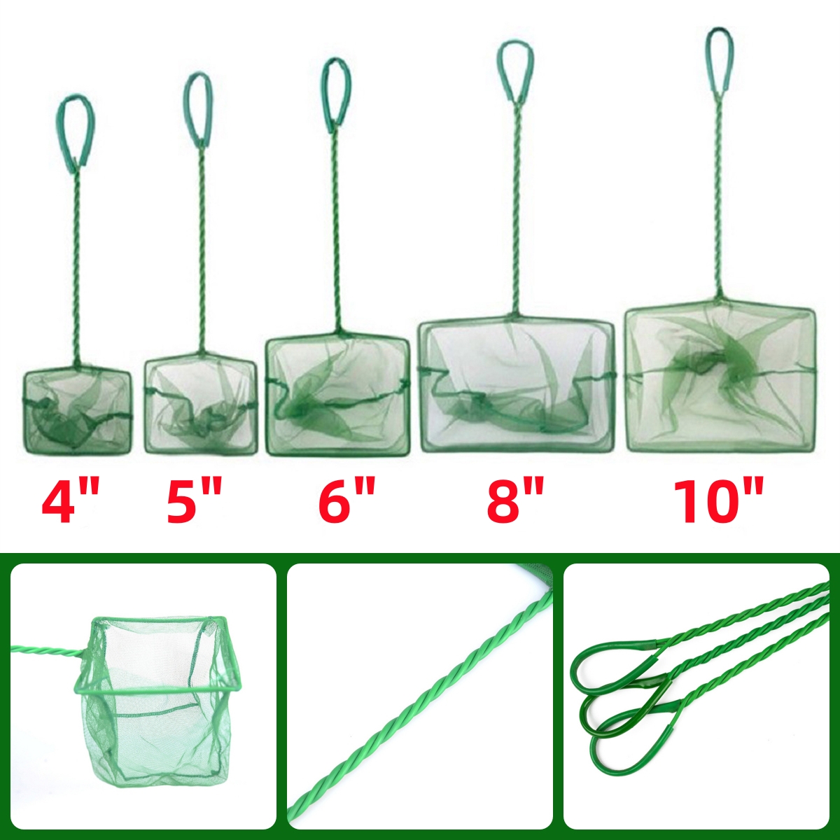 3~10 Inch Portable Nylon Green - Aquarium Fish Trap ulasan dan harga
