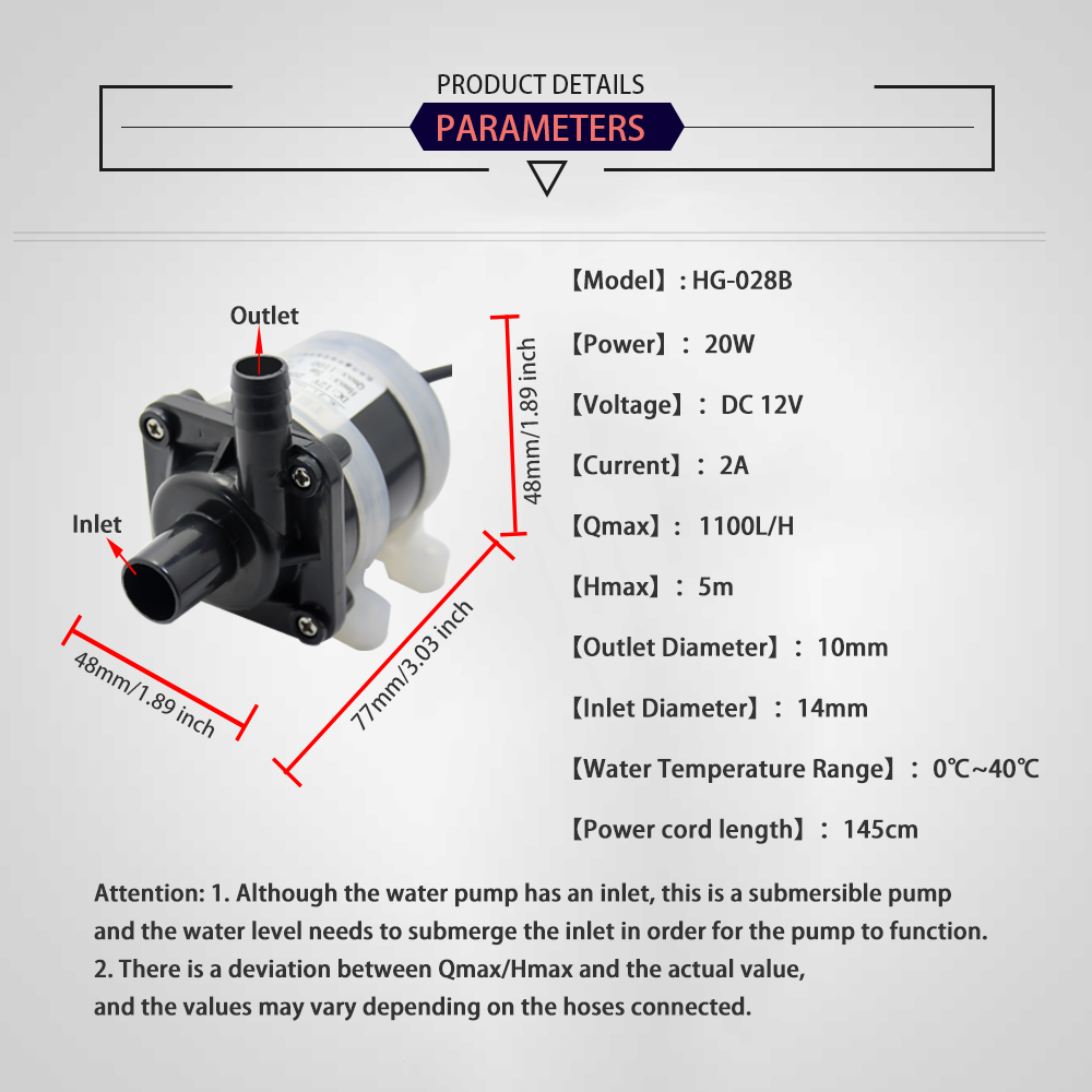 12V DC Brushless Small Submers - Aquarium Fish Bowl ulasan dan harga