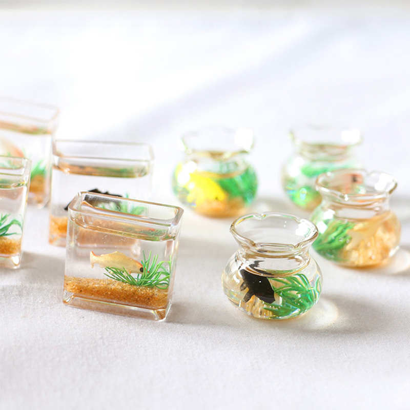 Home Ornament Doll House Decor - Aquarium Fish Bowl ulasan dan harga