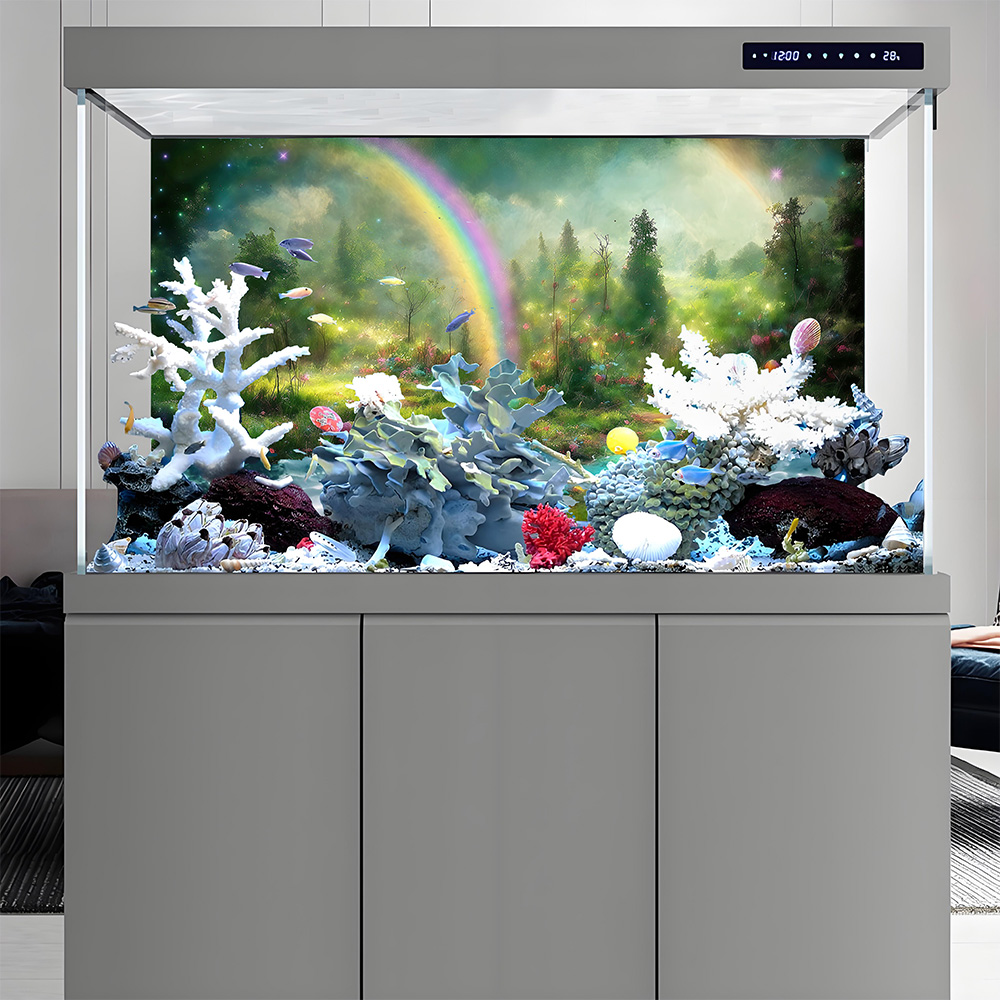 Aquarium Background, Backgroun - Aquarium Fish Rainbow ulasan dan harga