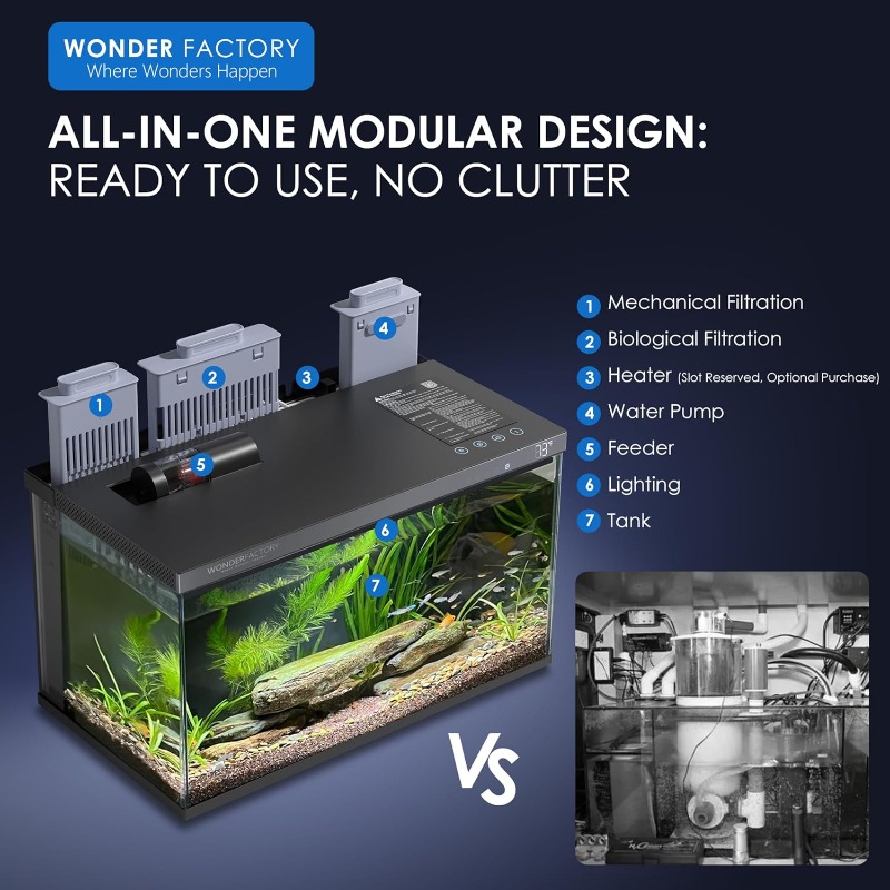 Smart Aquarium, Glass Fish Tan - Aquarium Fish Feeder Automatic ulasan dan harga