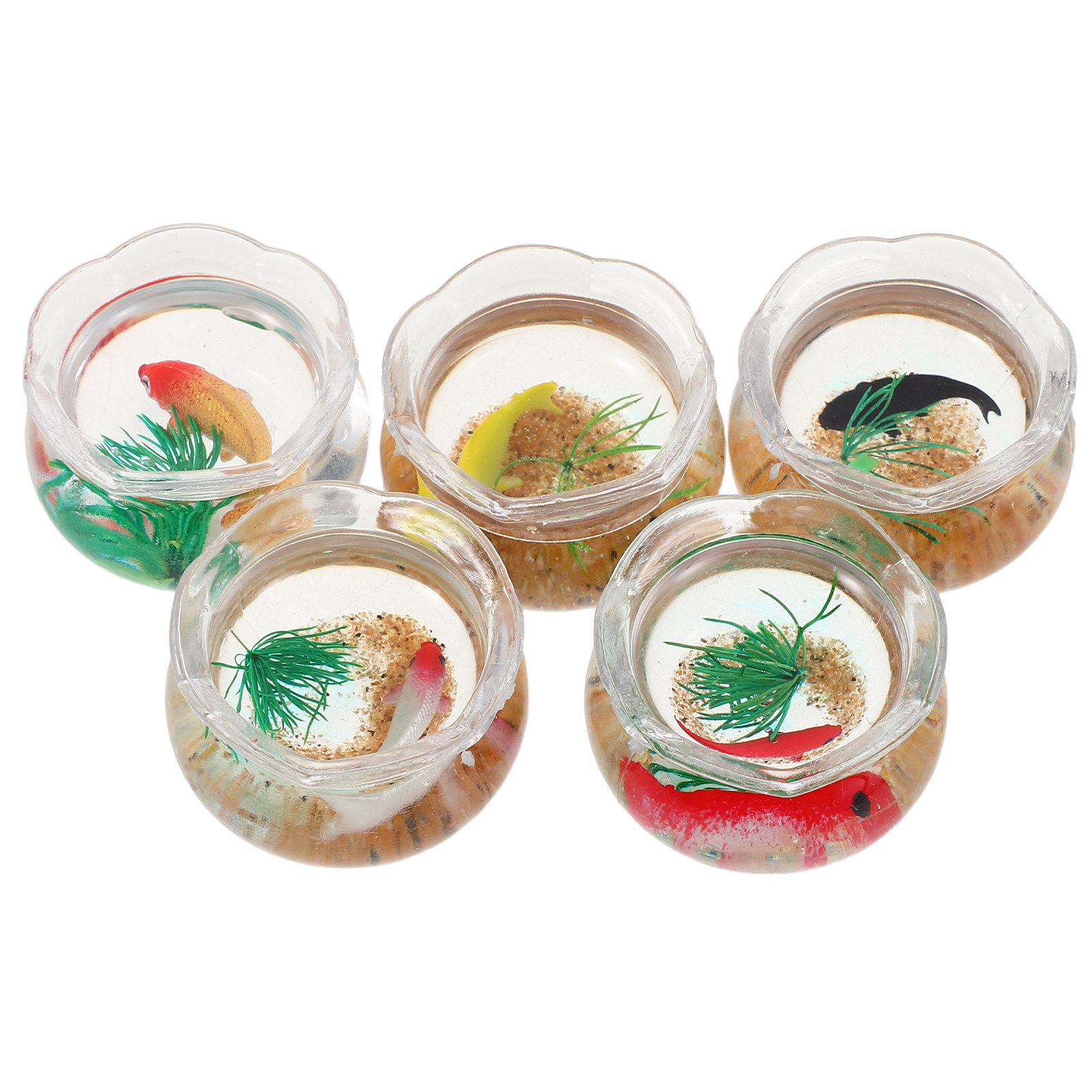 5Pcs Mini Fish Bowl Realistic  - Aquarium Fish Bowl ulasan dan harga