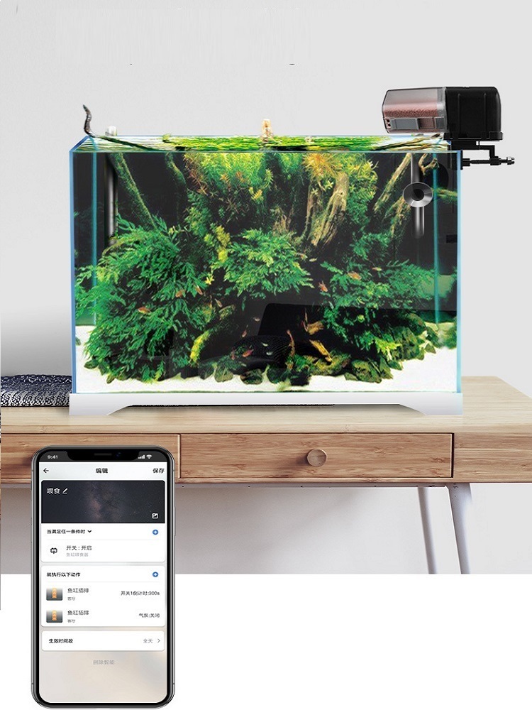 Ilonda Intelligent Wifi APP Fi - Aquarium Fish Feeder Automatic ulasan dan harga